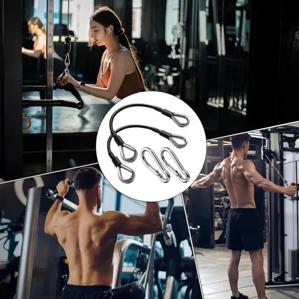 

2Pcs Multifunctional Gym Cable Extension Durable Home Gym Accessories Fitness Rally Rope Wire Rope