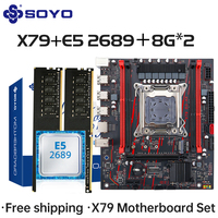 X79 Game Motherboard LGA 2011 Set with E5 2689 CPU 16G【8G*2】DDR3 ECC RAM Memory M.2 NAME Computer components Mainboard SOYO
