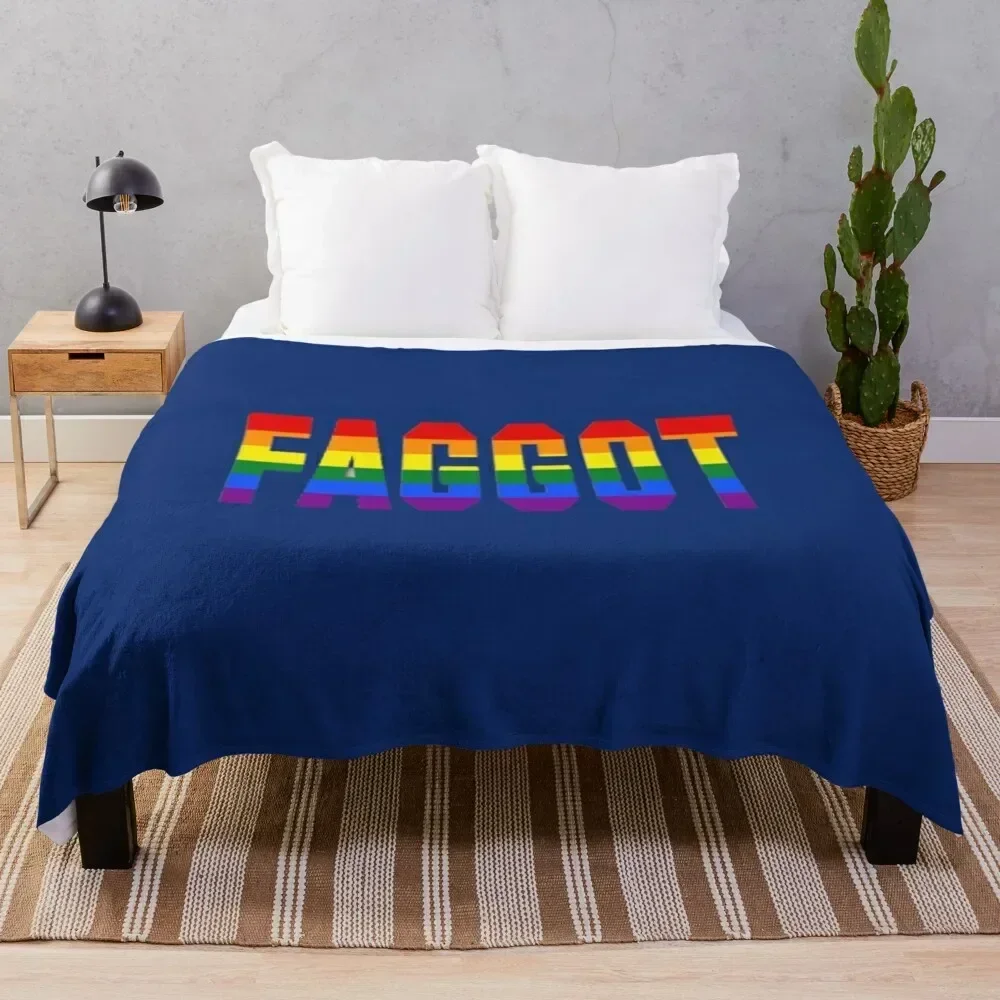 

FAGGOT LOVE IS HUMAN Throw Blanket Anti Shedding Soft Fuzzy Blanket for Home