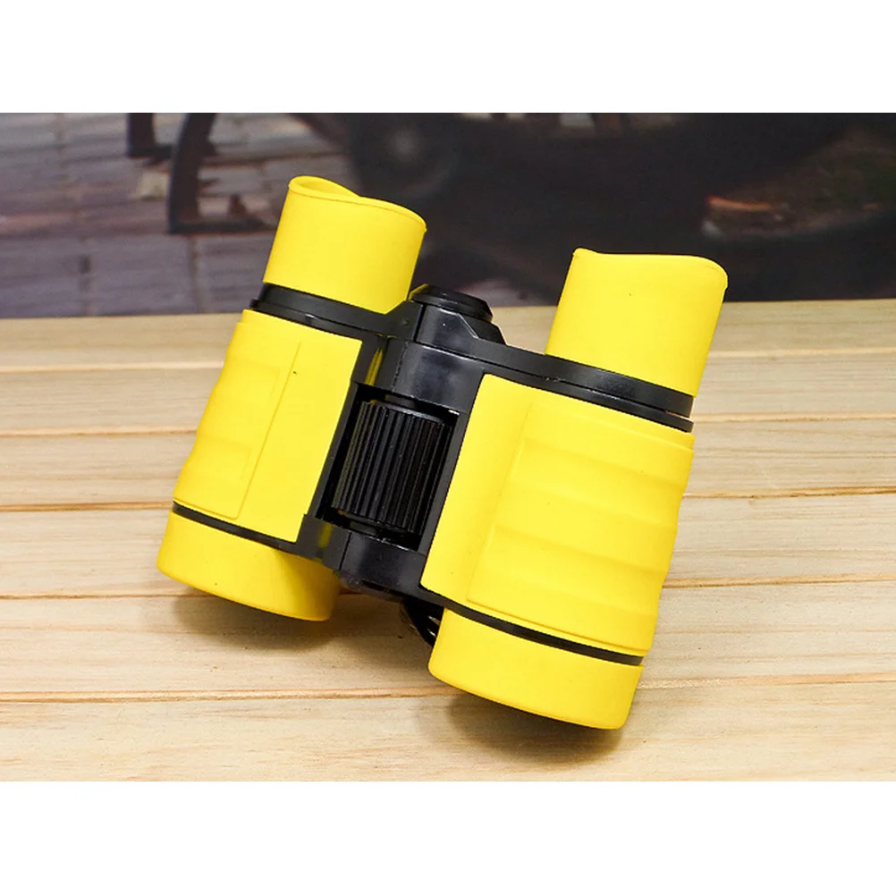 

4X Adjustable Kids Simulated Focal Design for Outdoor Bird Watching Magnifying Scope with Neck Rope Yellow