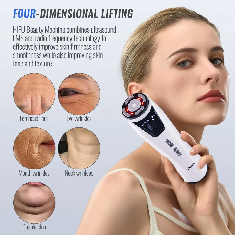 MINI 4.0 Ultrasound Facial Machine Radiofrecuencia EMS Microcurrent Face Lift Massager Firm Skin Care Beauty Device Rechargeable