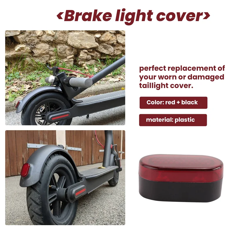 AU34-Scooter elétrico luzes traseiras led traseiro fender abajur freio lâmpada traseira sombra para xiaomi mijiam365 scooter skate