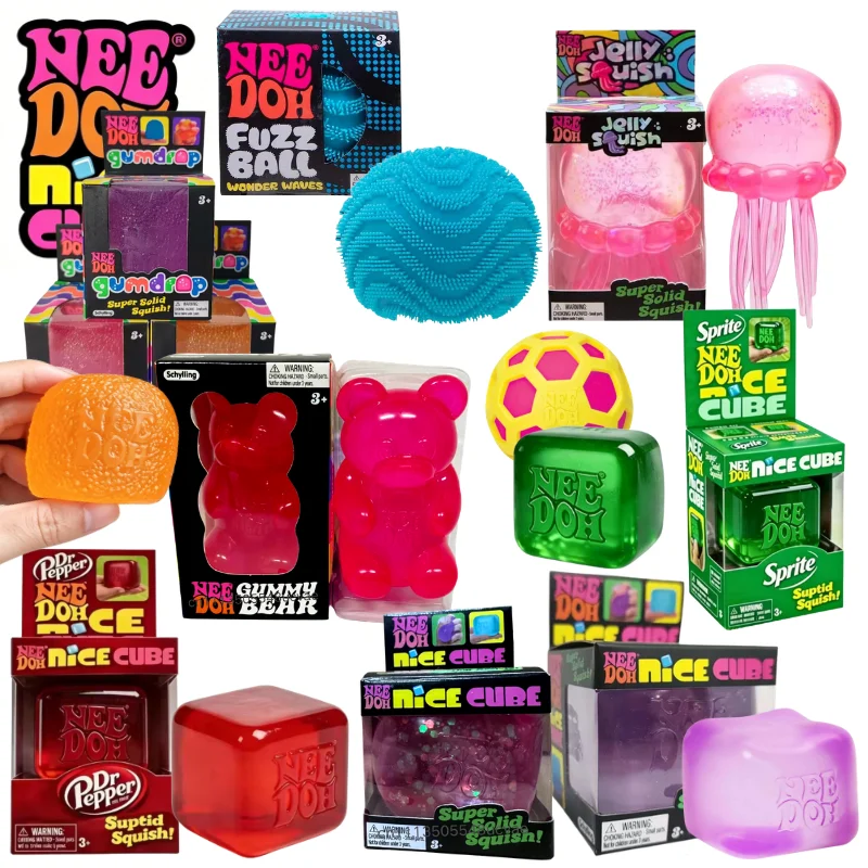 Schylling NeeDoh Nice Cube Sensorisches Quetschspielzeug mit Superfestem Squish zur Stresslinderung und Angstabbau Sensorisches Hilfsmittel Stressabbau-Spielzeug