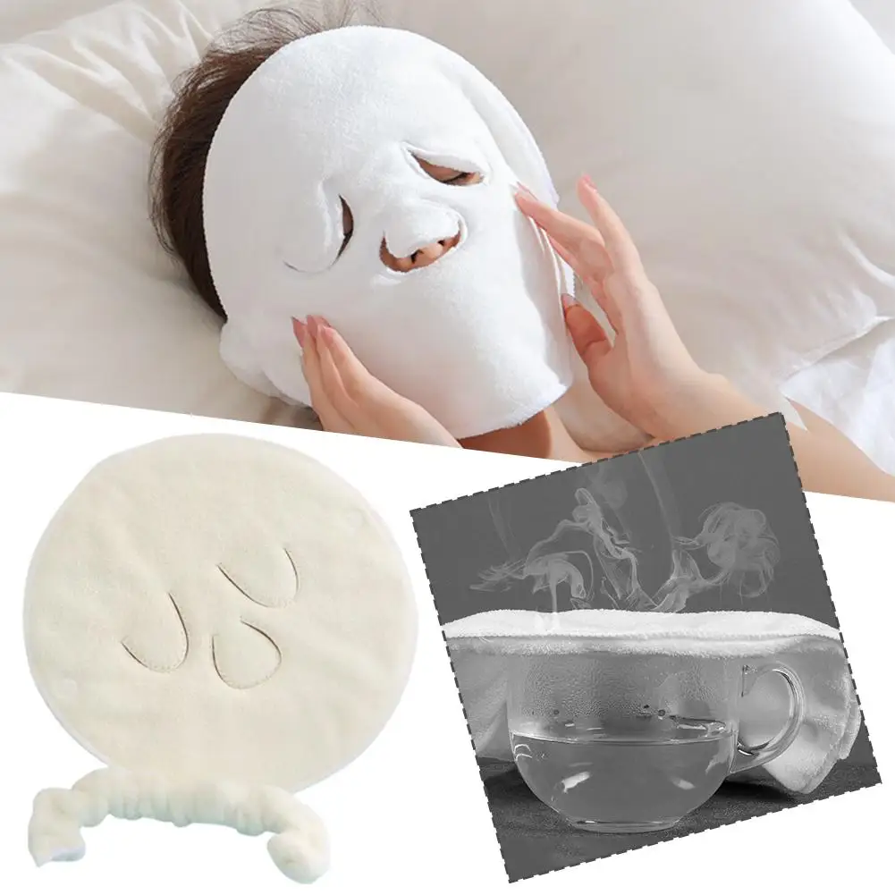 Face Steaming Towel, Reusable Face Towel Mask Cold Hot Compress Facial Steam Moisturizing Mask Beauty Spa Towel for Women Girls