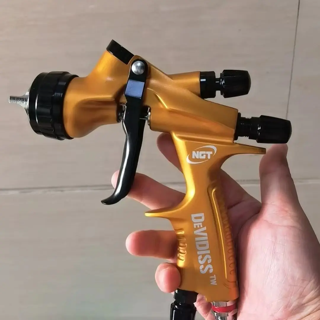 DEVIDISS HVLP NGT Pro TE20 Lite Spray Gun Kit Professional 1.3mm Nozzle Car Paint Application Comfortable for All Car PaintsGun