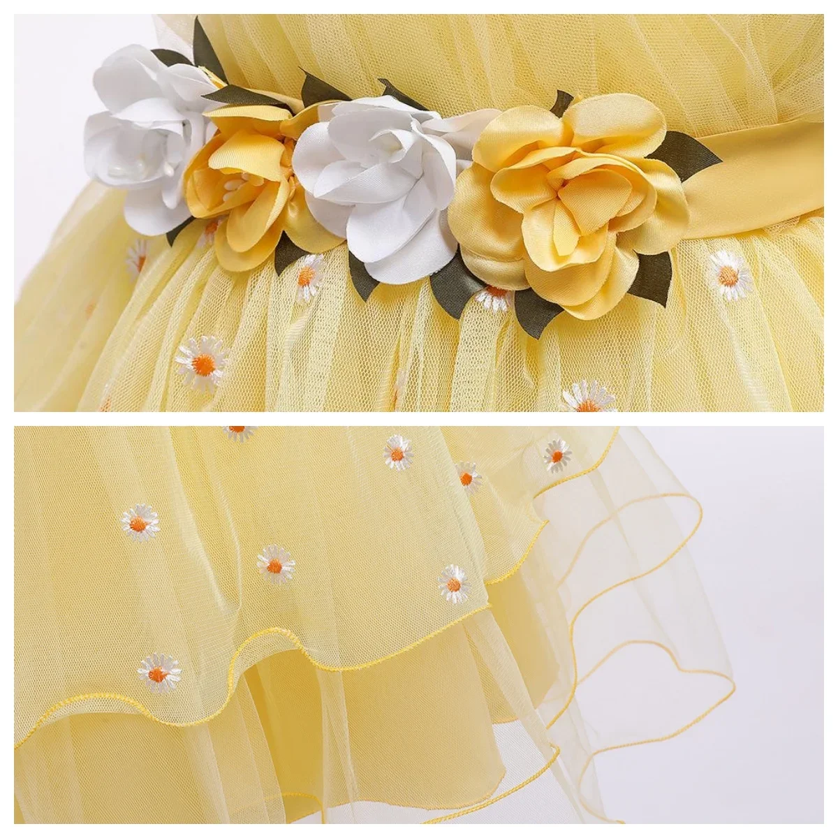 Girls' 2025 Summer Elegant Dress For Party Flower Wedding Birthday Dresses Kids Gala Junior 2 To 8 10 Years Female Child Clothes