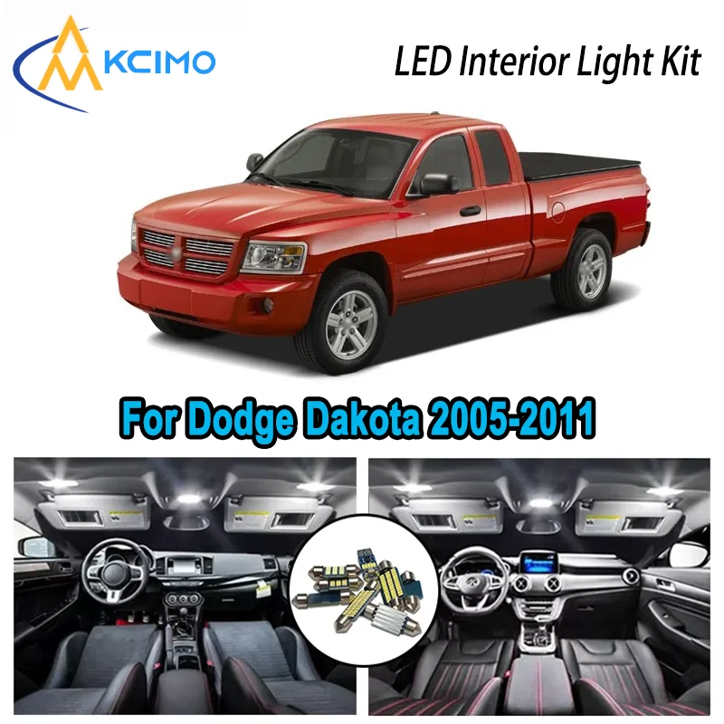 

For Dodge Dakota 2005-2011 2006 2007 2008 Premium Bright LED Interior Dome Map Trunk Light Kit Car Led Lamps Canbus No Error
