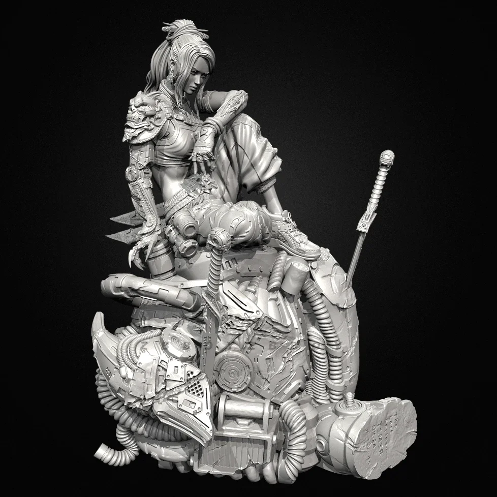 Overall heights 55mm  80mm 95mm Resin model kits figure beauty colorless and self-assembled （3D Printing ）TD-7353/3D