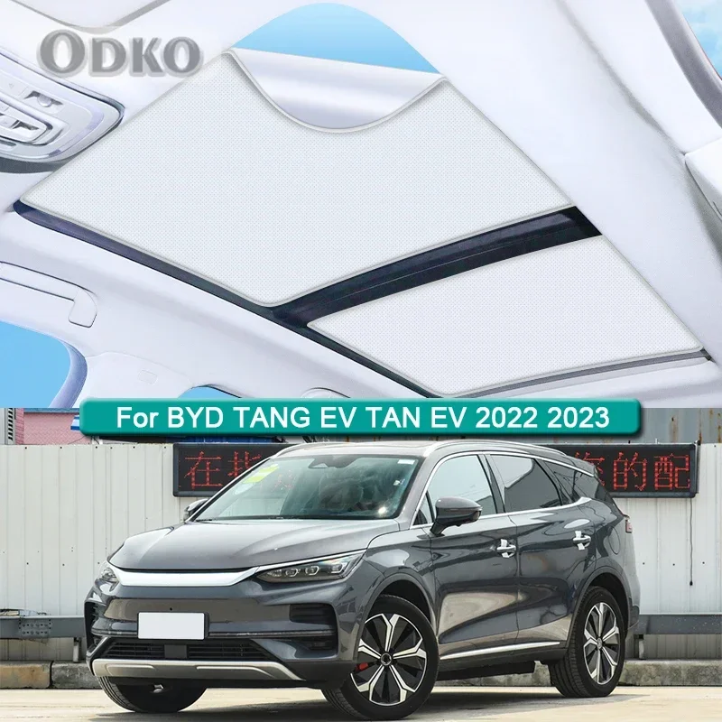 

Солнцезащитный козырек на крышу для BYD TANG EV TAN EV 2022 2023 2024, автомобильный электростатический адсорбционный солнцезащитный козырек на крыше, слепая наклейка на крыше