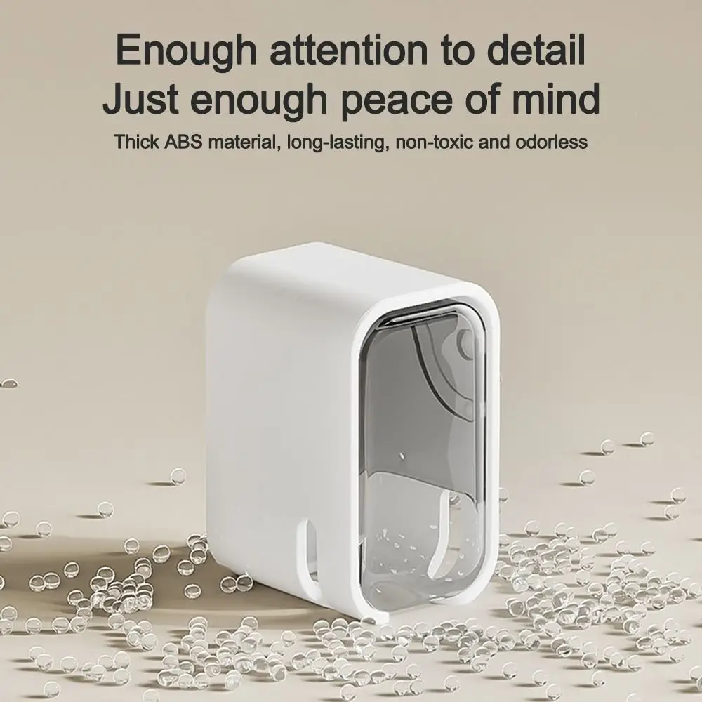 Portable Dustproof Toothbrush Holder Flip-top Wall Mounted Electric Toothbrush Storage Rack Toothbrush Rack