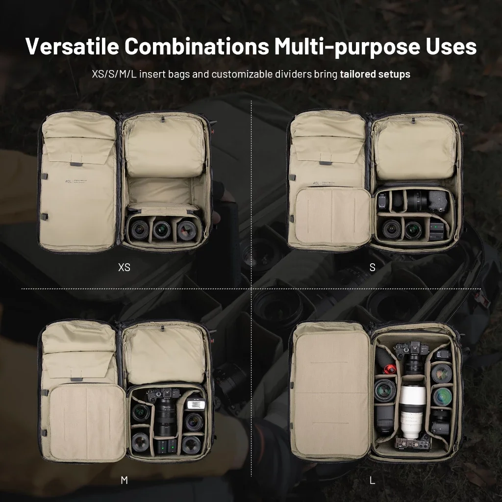 حقيبة ظهر PGYTECH OnePro Flex الاحترافية لتسلق الجبال وحقيبة إدخال الكاميرا (30 لتر/40 لتر/50 لتر)