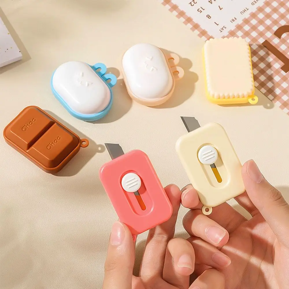 Cartoon Retractable Utility Cutter Mini Multifunctional Paper Cutter Box Opener Cutting Tool