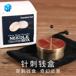 Needle Through Box by Oliver Magic Tricks Coins Appearing Magician Close Up Street Props Magicians Professional Accessories