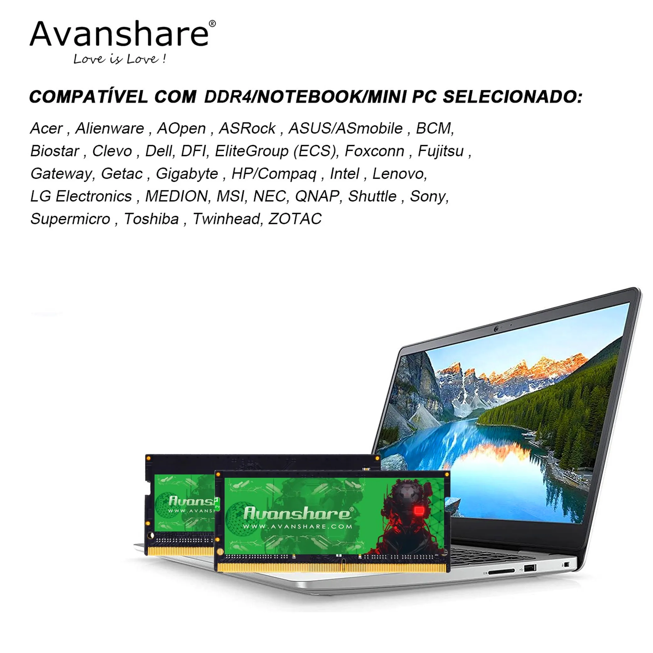 Memori RAM Notebook Avanshare DDR5 DDR4 32GB 16GB 8GB 2400MHz 2666MHz 3200MHz 5600MHz Untuk Laptop Notebook Komputer Gaming RAM