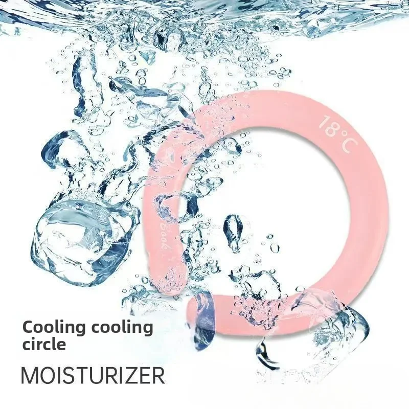 1 Pcs Cooling Neck Wraps, Reusable Ice Neck Cooler Wearable Neck Cooling Tube Neck Cooling Ring Hands Free Gel for Hot Weather