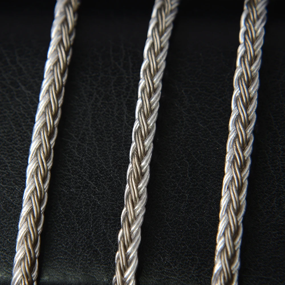 NICEHCK 16 Core C16-4 Silver Plated Conductor Earphone Cable 3.5/2.5/4.4mm Plug MMCX/2Pin/QDC Pin For Rockies NX8 Himalaya IEM image 3