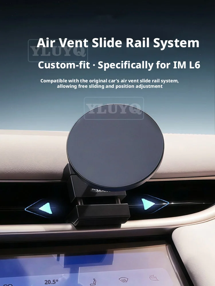 For IM Motors L6 LS6 MG IM5 MG IM5 Phone Holder Wireless Charging Magnetic Car Mount Al Alloy Interior Accessories