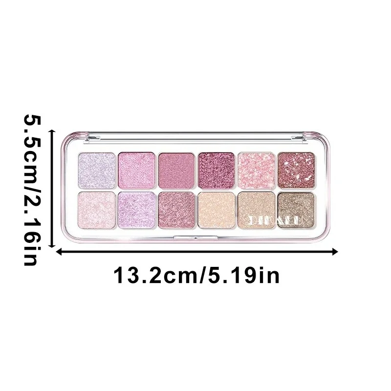 Heallor neue 12 Farben Lidschatten-Palette matt Glitzer Make-up für Frauen Schönheit Gesundheit lang anhaltende Lidschatten-Palette koreanischen Cosm