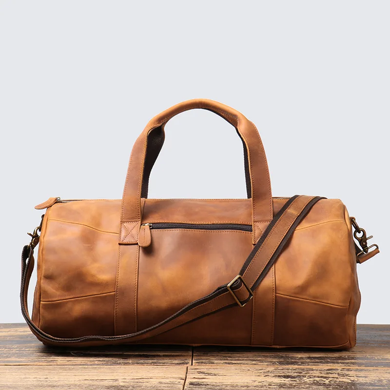 Skórzana marynarka ze skóry bydlęcej plecak turystyczny torba Messenger męska w stylu Vintage torba podróżna Duffel siłownia duże torba z rączkami Leathfocus
