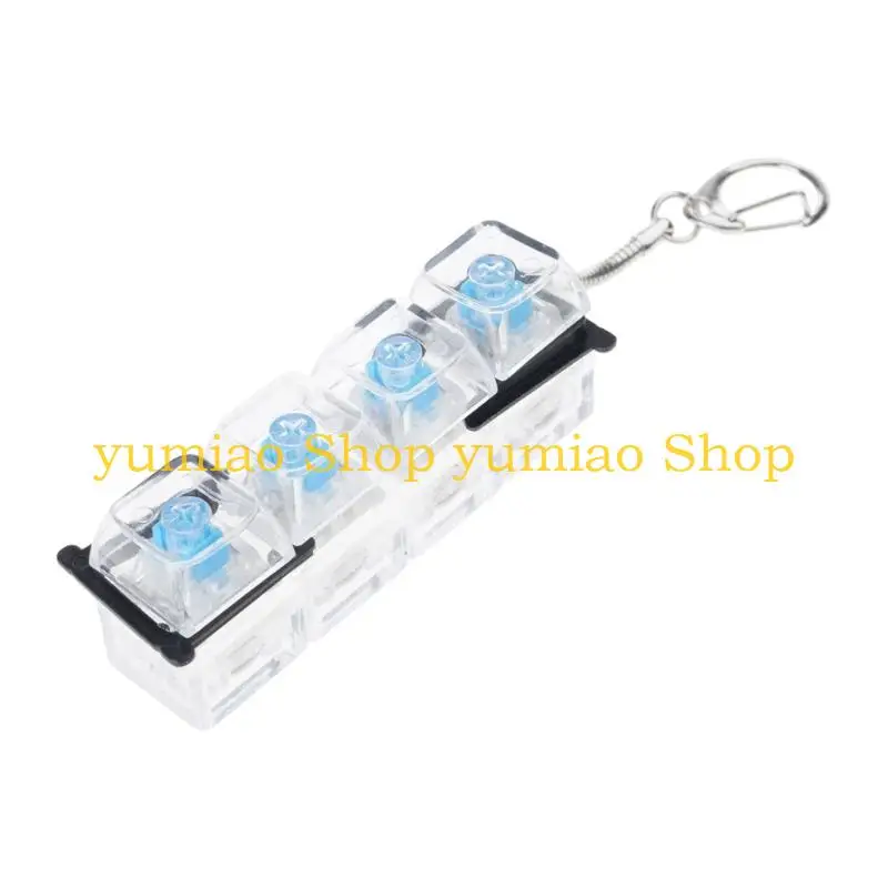 587B 1PC 4-Key 9-Key Mechanical Keyboard Switches Tester Keychain Toy Stress Relief Tool Optional