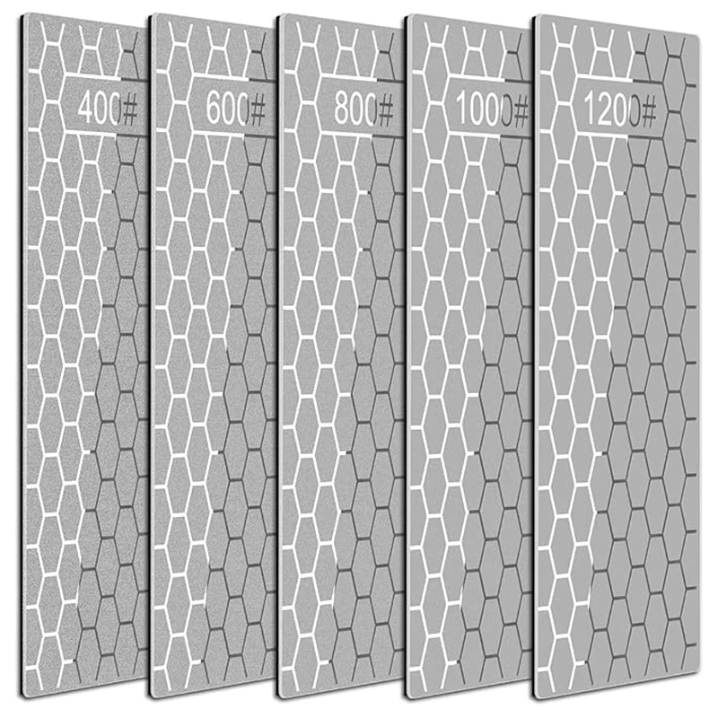 Honeycomb Diamond Sharpening Stone, Whetstone with Anti-Slip Base Outdoor Kitchen Sharpening Tool (400/600/800/1000/1200 Grit) image 3