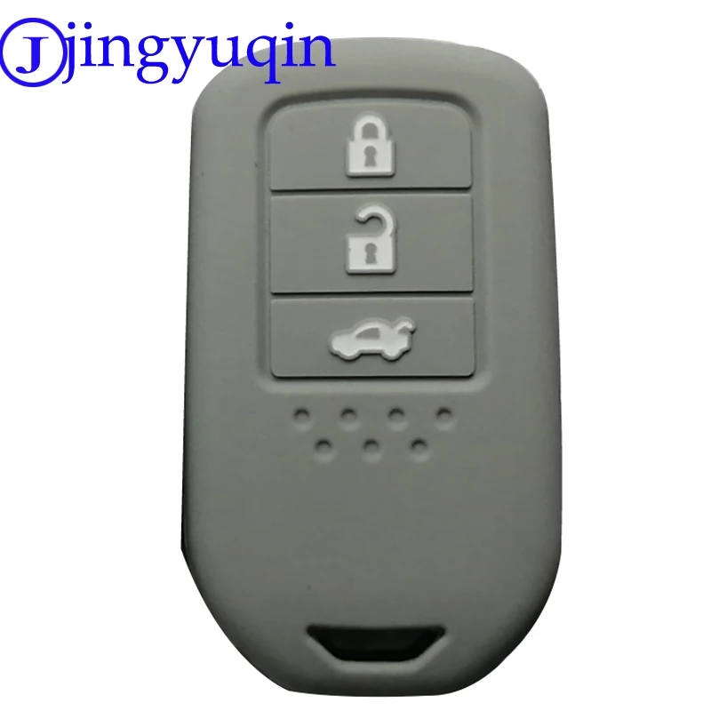 jingyuqin 3B Car Key Case Cover Silicone for Honda Accord 9 Crider City 2015 2016 HRV CRV Vezel Spirior Odyssey Civic Fit Jade