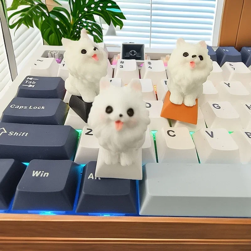 แมวน่ารักสุนัข Custom Keycap Artisan Key Caps MX สวิทช์เรซิ่น Keycaps สําหรับแป้นพิมพ์หมวก PC ของเล่นเครื่องประดับวันหยุดของขวัญ