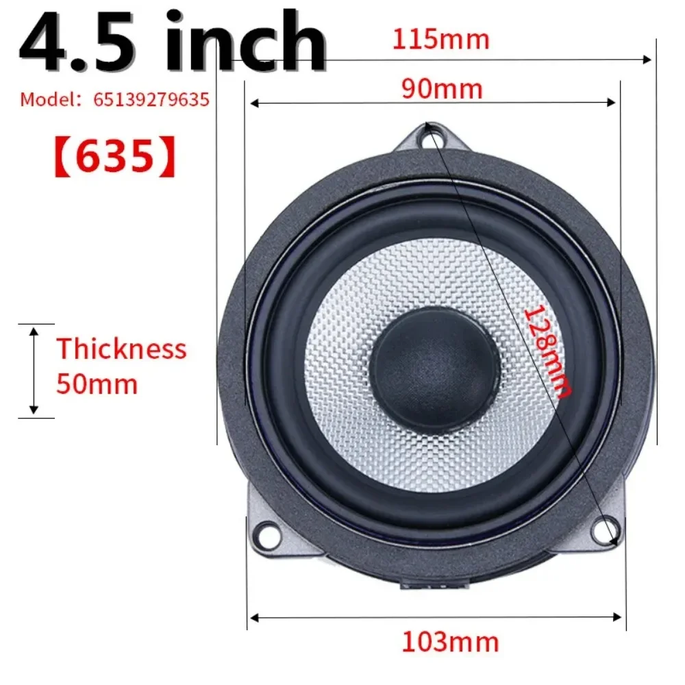 4.5 Inch Midrange Speaker BW Audio Upgrade For BMW F10 F11 F30 F32 F34 F01 F02 E90 E60 3 5 7 Series Car Dashboard 65139279635