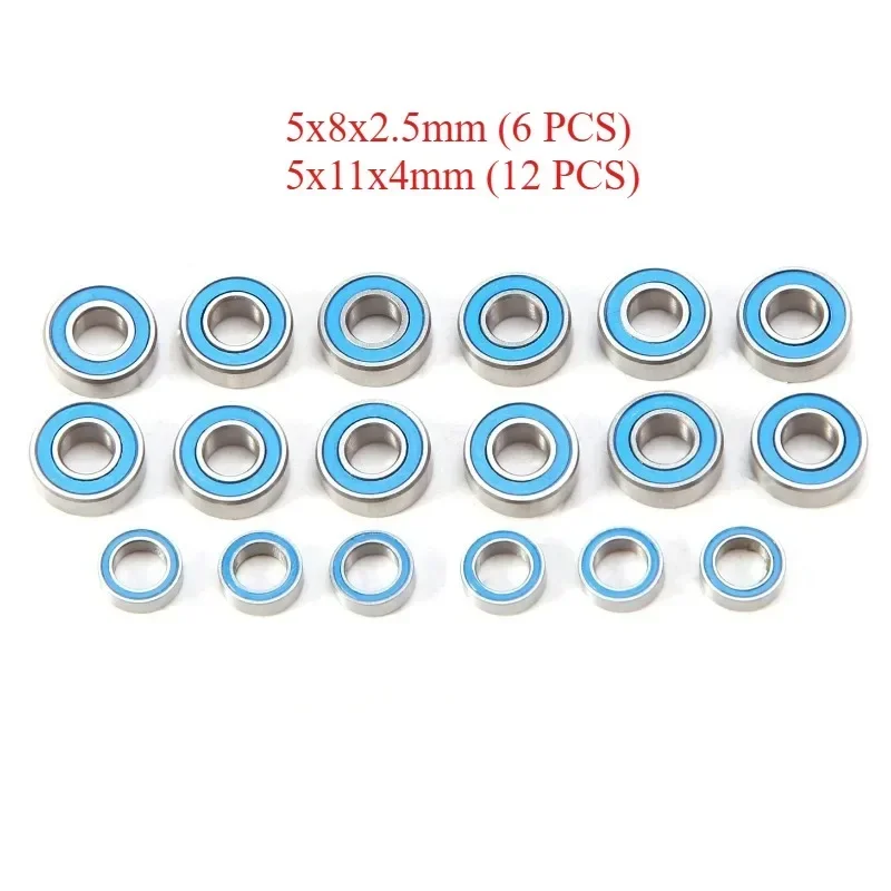18PCS Rubber Sealed Ball Bearing Kit for Tamiya M-05 M-06 M05 M06 RC Dancing Rider Upgrade Parts Accessories