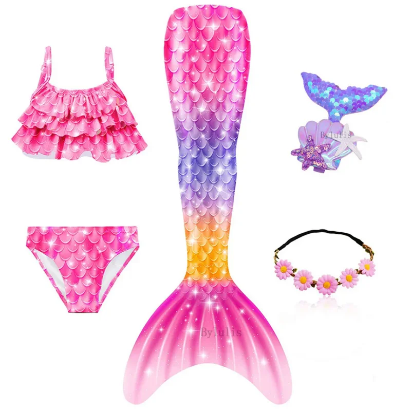 Coda di sirena per ragazze Costume da bagno per bambini il Costume da sirenetta Cosplay Beach Pool Clothes Costume da bagno per il nuoto