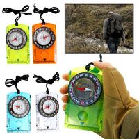 Orienteering Compass with Lanyard Compact Magnifying Glass Hiking Survival Navigation Compass Rotating Dial Compass Camping Gear