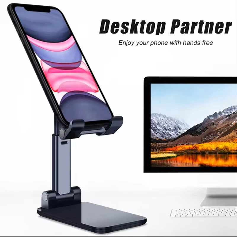 Mobile desktop stand folding portable lifting lazy person live streaming mobile phone tablet universal stand gift logo tablet