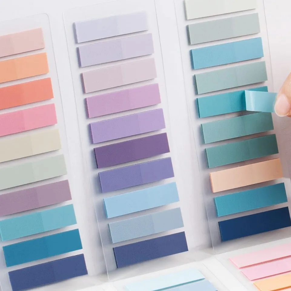 Morandi 60 Color Index Sticker Self-Adhesive Retro Small Self-Adhesive Sticker Transparent Extremely Fine  Note