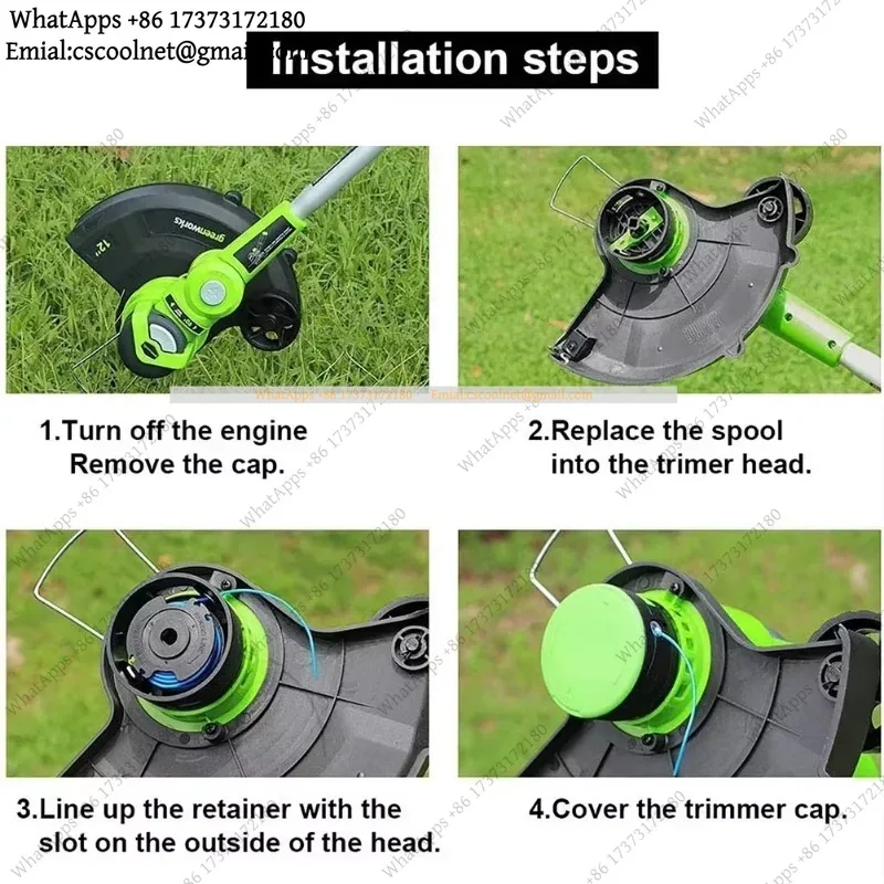 For Greenworks Trimmer Head Replacement Parts Single Line Blade String Trimmer Accessories Garden Tools