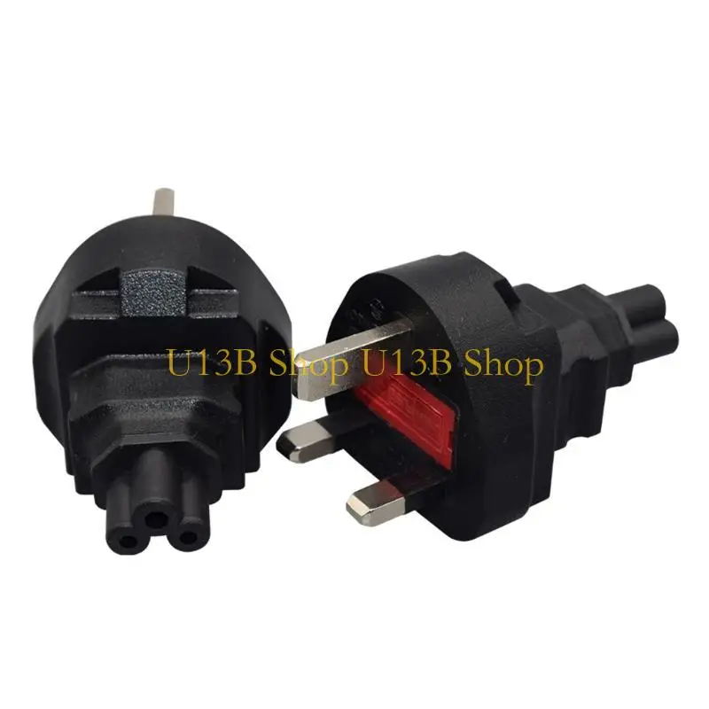 U13B US EU UK to IEC320 C5 Adapter, 3 Prong Laptop Power Plugs Converter view 5