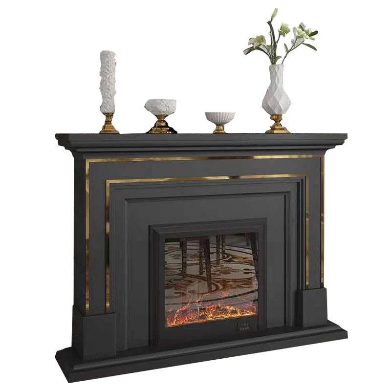 

European solid wood corridor corridor porch modern background wall mantel