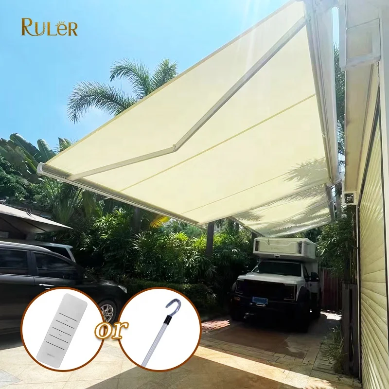

Aluminum Easy to Operate Electric Manual Control Full Cassette Retractable Awning Canopy