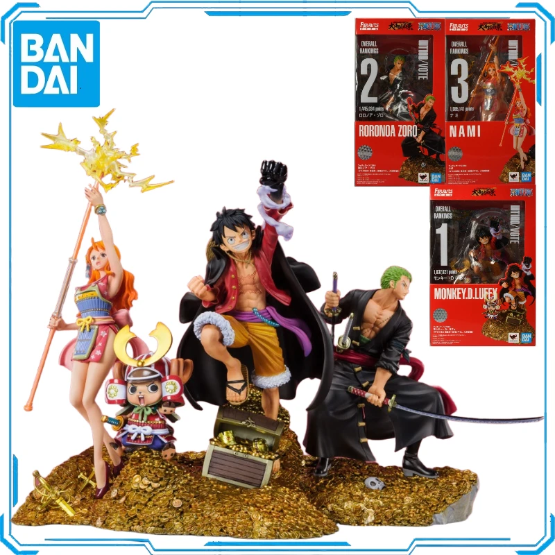 In Stock Original Bandai FZ One Piece Luffy Chopper Zoro Nami Great Pirate Scenes Action Figure Animation ToyGift ModelCollector