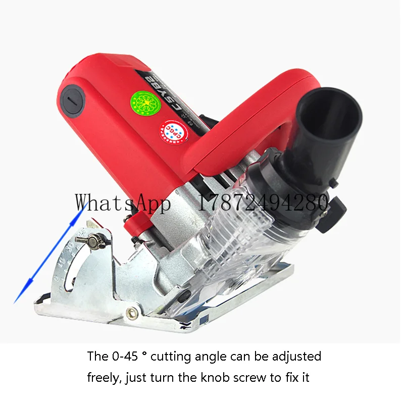 آلة قطع الحجر والخشب والخالية من الغبار، آلة الرخام، بلاط الحجر، النجارة، منشار كهربائي، شطب متعدد الوظائف 45 درجة #3