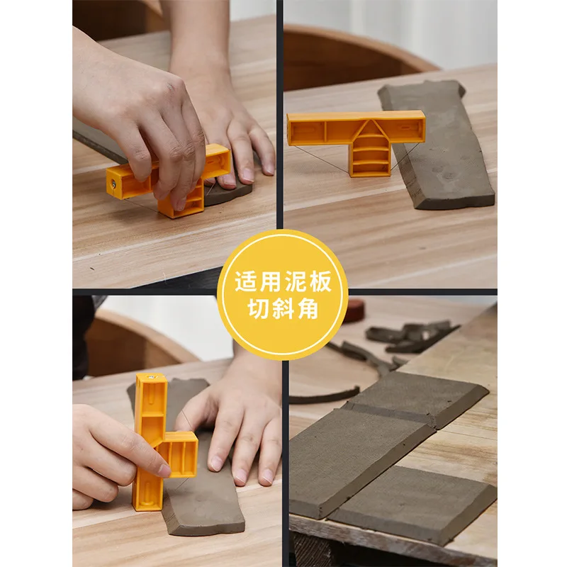 Pottery Tool Mud Cutter T Bevel Angle Cutter Moisture Proof and Rust Proof Compact and Easy To Use DIY Pottery Creation 11x4.5cm