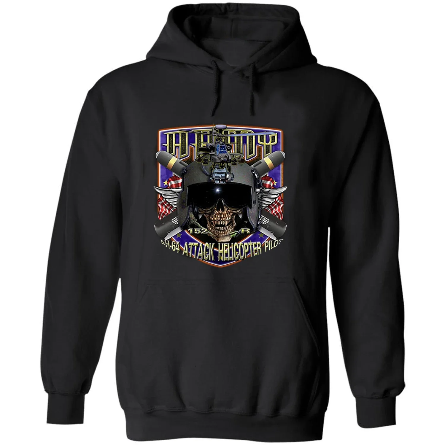 

US Army 152 Romeo AH-64 Attack Helicopter Pilot Pullover Hoodie New 100% Cotton Comfortable Casual Mens Sweatshirt Streetwear