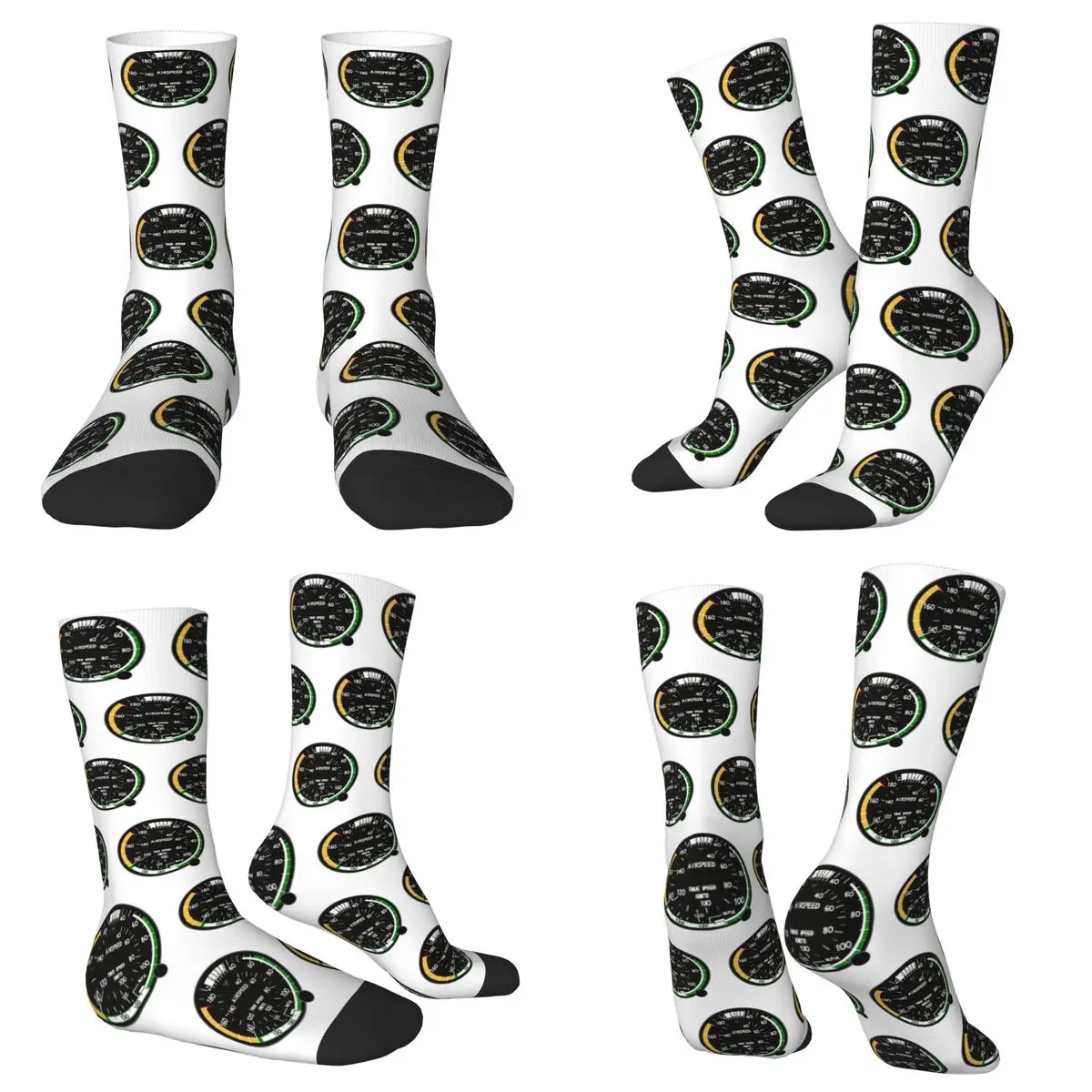 

Носки с индикатором скорости самолета, впитывающие пот чулки в стиле Харадзюку, всесезонные длинные носки, аксессуары для подарка на день рождения унисекс