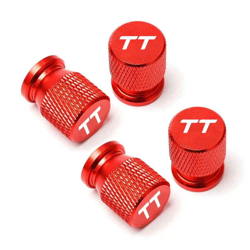 For Audi TT TTRS 8j 8n 8s mk1 2 3 S line Custom LOGO Car Decor Airdust Waterproof Car Wheel Tire Valve Caps Airdust Covers 4Pcs