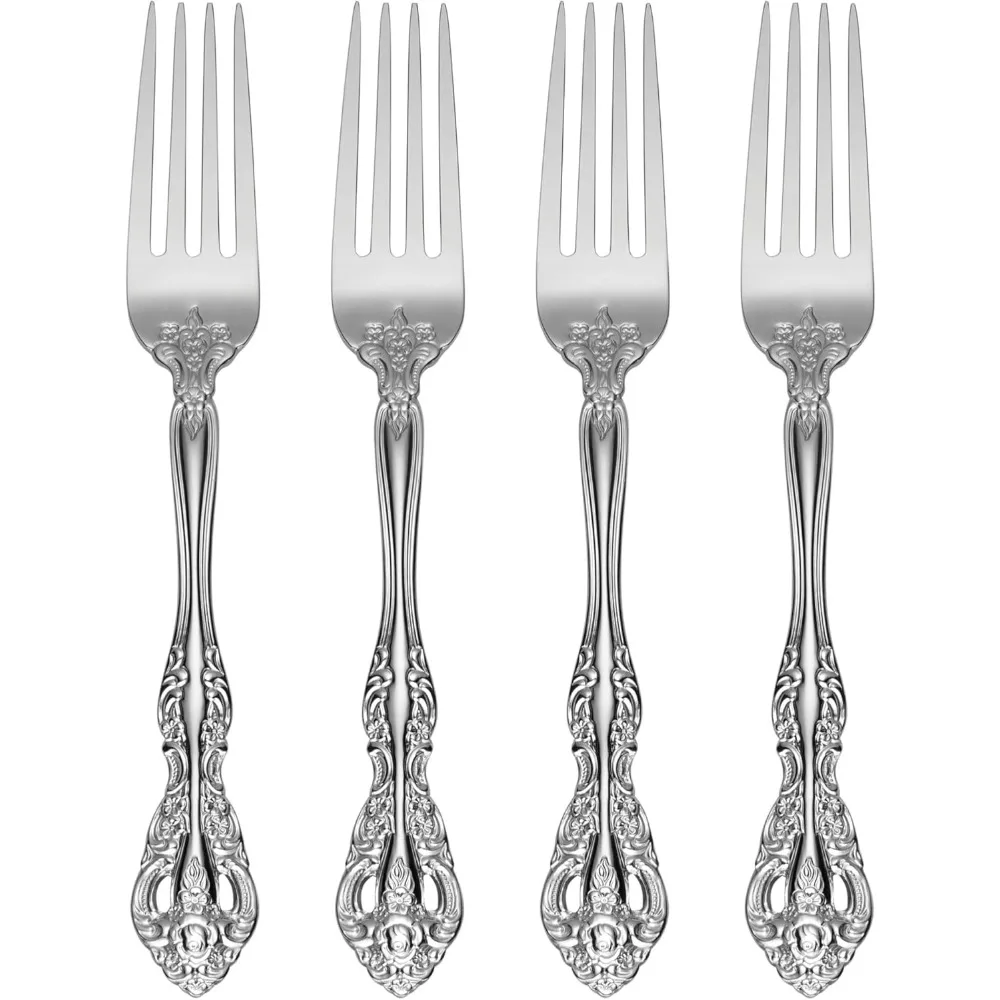 

Набор столовых приборов, 4 предмета, нержавеющая сталь 18/10, столовое серебро, можно мыть в посудомоечной машине