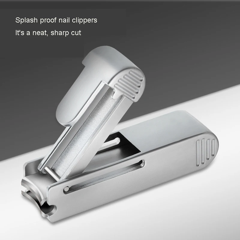 1Pc Stainless Steel Nail Clipper Anti-splash Nail Clipper Foldable Storage Nail Clippers For Househeld