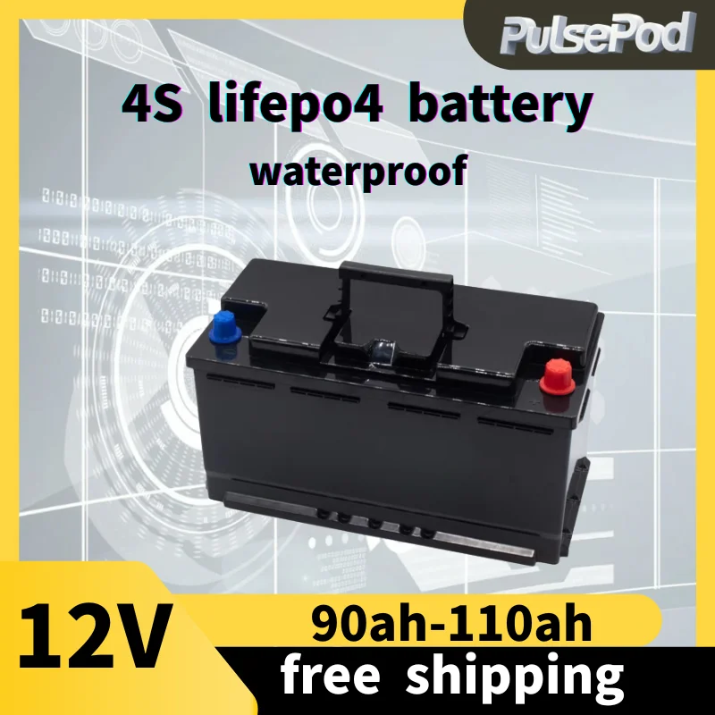

12V 100AH Lithium iron phosphate lithium 90Ah lifepo4 battery 12.8V 110Ah deep cycle for backup power boat inverter