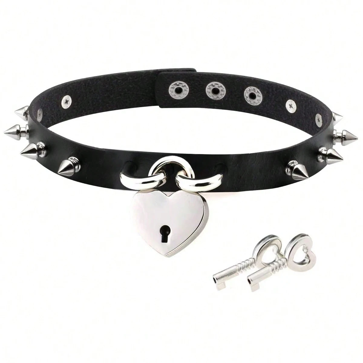 Punk Hip-Hop Pu Leather Rivet Necklace, Men's And Women's Collars, Daily Holiday Party Costume Decoration, Gothic Rock Collar view 6