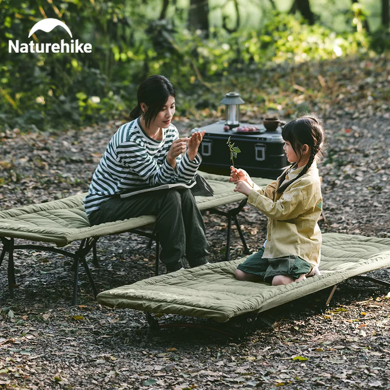 Naturehike 2024 New Bed Mats Folding Ultralight Washable Office Mattress Winter Warm Outdoor Portable Camping Cot Sleeping Pad