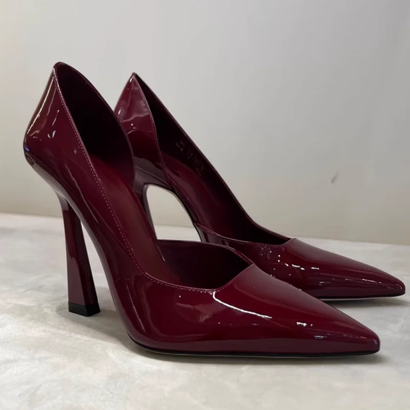 

New Fashion Versatile Horseshoe Heel Single Shoes Women Thick Heel Pointed Head Shallow Mouth Sexy High Heels slip-on Shoes Wome