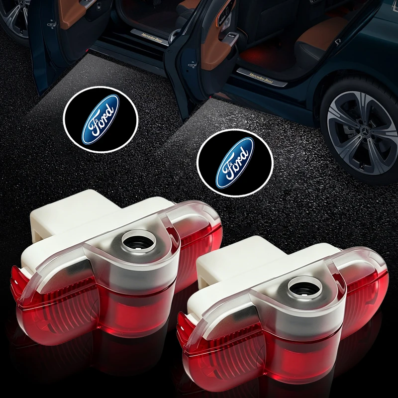 

2pcs/set Car Door Lights Logo Projector HD Welcome Lights for Ford Focus Mk3 Fiesta Ranger Fusion Mondeo Mustang Fusion Ecosport